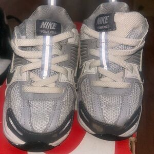 Nike Kids Gray, Black and White Athletic Sneakers
